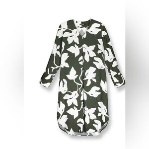 NWT Marimekko dress Horisontti Katleija floral green white print L
